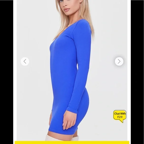 Ribbed Mini Bodycon Dress NWT - Picture 3 of 6